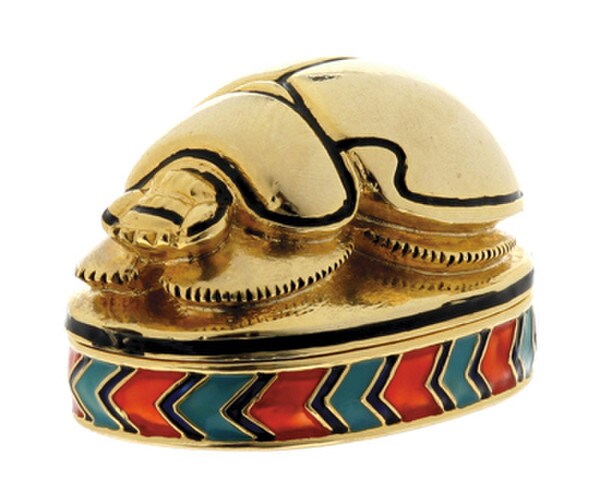 hide Your Stash - Golden Egyptian Scarab - Jewelry Box